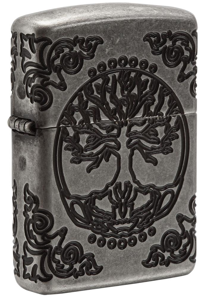 Armor® Windproof Lighter with Tree Motif | Zippo