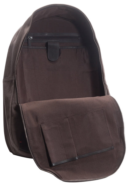 Leather & Canvas Backpack