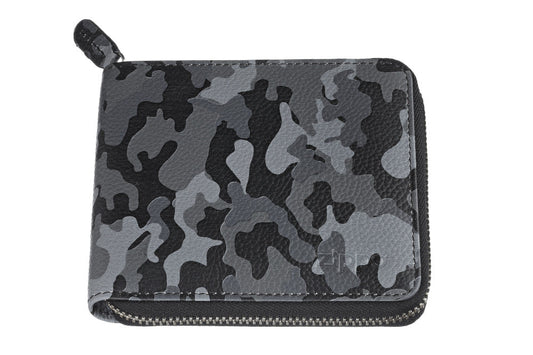 Zipper Wallet Camo Grey