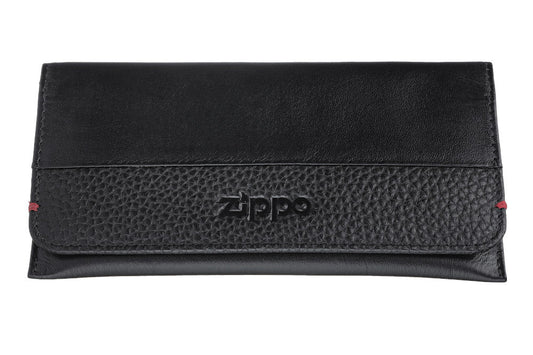 Nappa Bi-Fold Tobacco Pouch Black