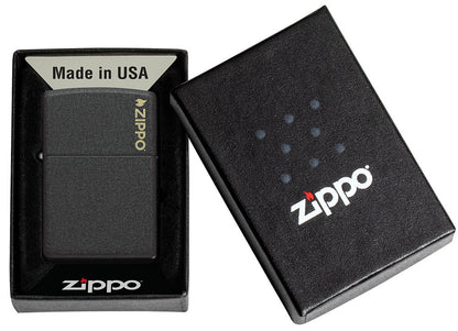 Classic Black Crackle® Zippo Logo