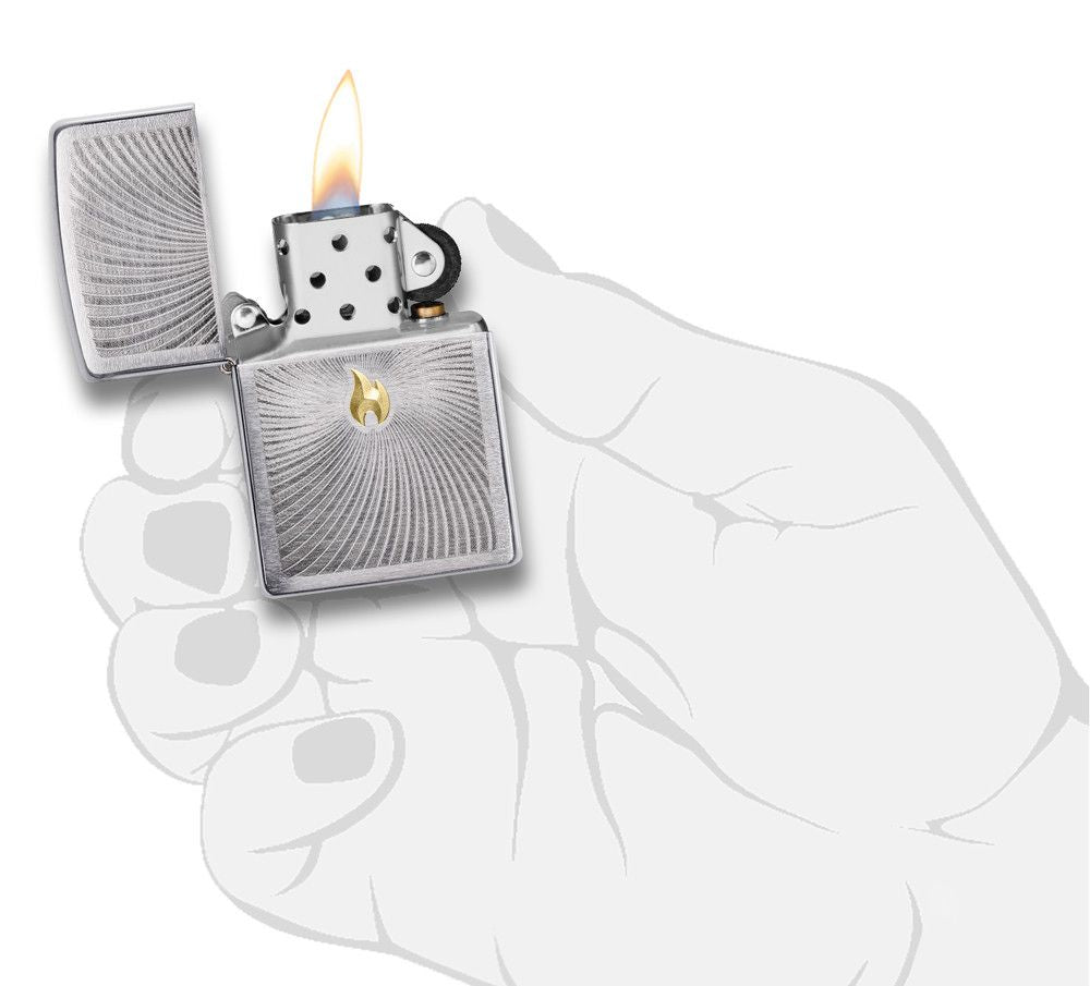 Zippo Flame Spiral Twist Design