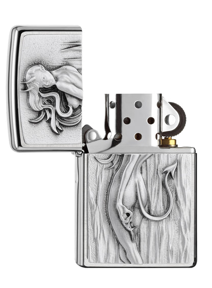 Devil Woman Design Emblem Windproof Lighter Online Only