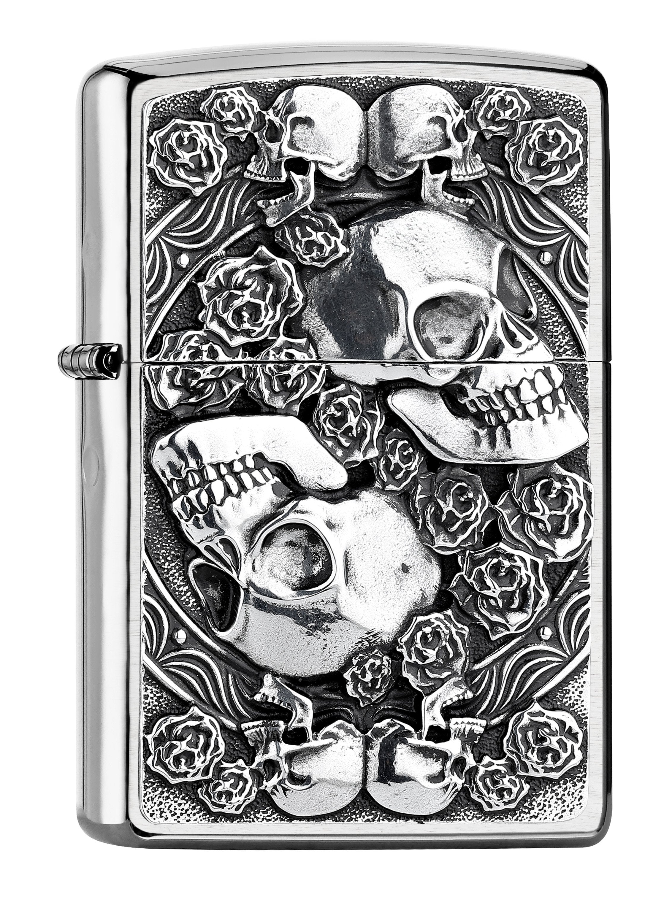 Zippo │ Skull & Roses Emblem Design Windproof Lighter