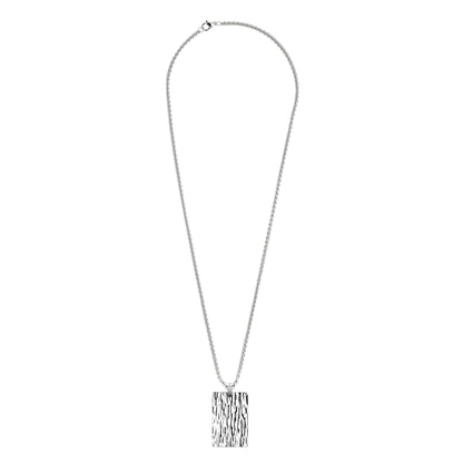  Square Pendant Necklace Stainless Steel