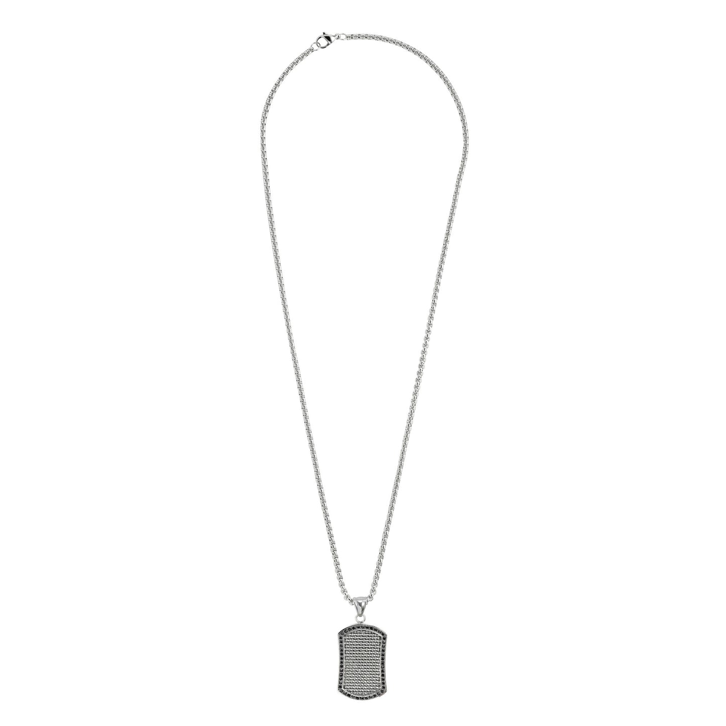 Crystal and Stainless Steel Pendant Necklace