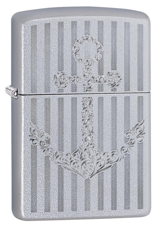 Anchor Satin Chrome Windproof Lighter Online Only