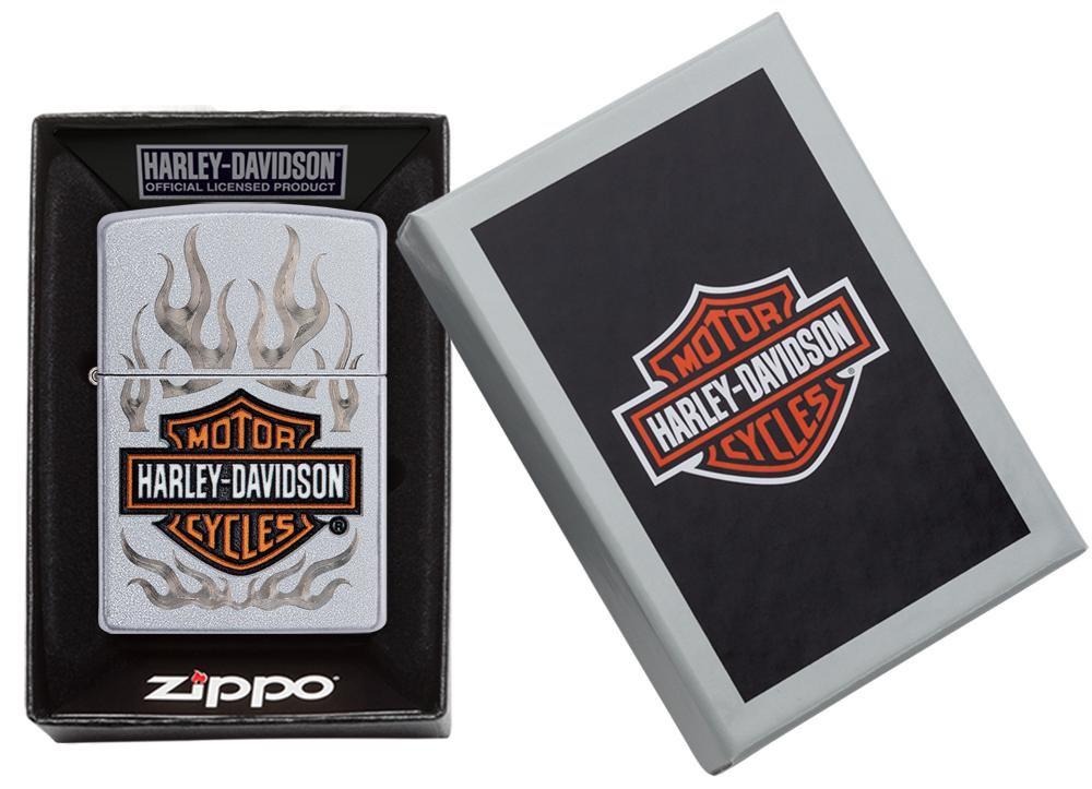 Zippo │ Harley-Davidson® Satin Chrome Windproof Lighter