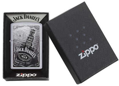 29285, Jack Daniel's Text Design, Color Image, Satin Chrome, Classic Case