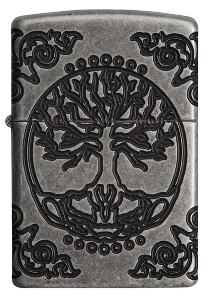 Front view of Armor® Tree of Life Windproof Lighter