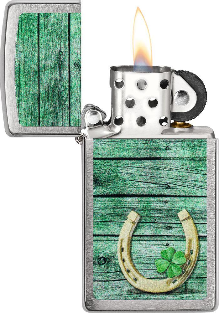 Zippo Refillable Windproof Design Metal Constructed Luck deals Street Chrome Lighter