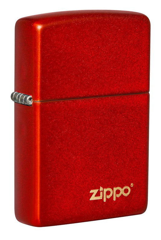 Classic Metallic Red Zippo Logo Windproof Lighter