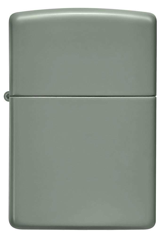 Zippo Lighter Front View Base Model Soft Sage Grey