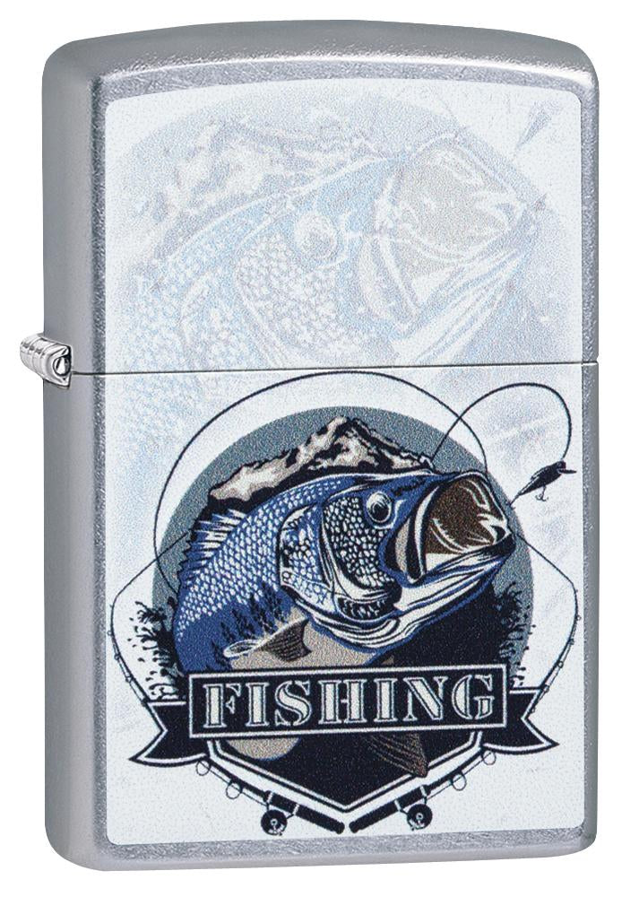 Zippo │ Bass Fishing Design Street Chrome Windproof Lighter
